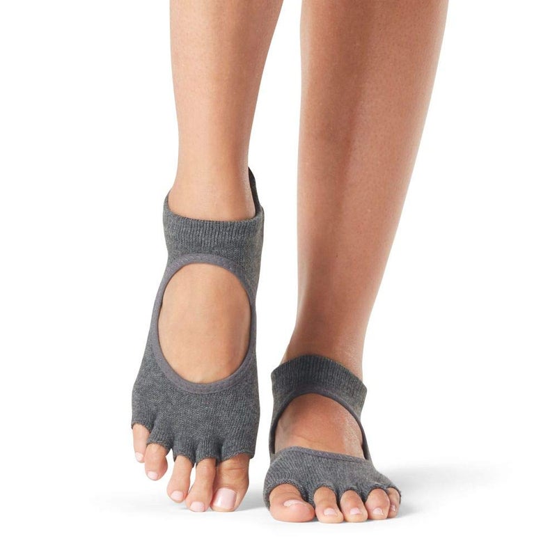 toesox Women's Bellarina Open Toe Socks with Grips, Non-Slip Half Toe Grip Socks, Yoga, Pilates, Barre, Dance - Image 2